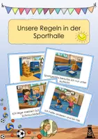 Vorschau - Poster - Regeln in der Sporthalle/Sportregeln/ Regelplakate für den Sportunterricht - Deckblatt