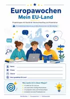 Vorschau - Stundenentwürfe - Mein EU-Land – Europawochen Projektmappe für Berufskolleg | Recherche, Steckbrief, Präsentation | Tageslernsituation Ausbildungsvorbereitung - Deckblatt