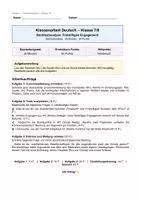 Vorschau - Arbeitsblätter - Klassenarbeit Deutsch Klasse 7/8: Sachtextanalyse "Freiwilliges Engagement" - Seite 1