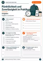Vorschau - Arbeitsblätter - Pünktlichkeit und Zuverlässigkeit im Praktikum | Lernsituation mit Aufgaben & Differenzierung - Seite 2