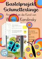 Vorschau - Mal- und Bastelvorlagen - Bastelprojekt Schmetterlinge - Vorlagen und detaillierte Anleitung - Deckblatt