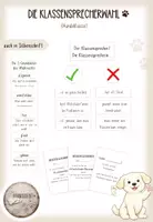 Vorschau - Fördermaterial/Inklusion - Klassensprecher wählen/ Grundsätze des Wahlrechts (Hundeklasse) - Deckblatt