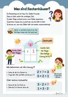 Vorschau - Arbeitsblätter - kostenlos Zahlenhäuser bis 10: Rechenhäuser lernen. - Seite 1