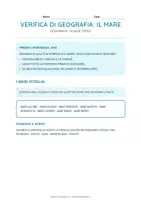 anteprima - Esercizi - VERIFICA DI GEOGRAFIA sul mare classe terza - Pagina di copertina