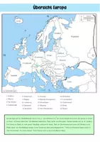 Vorschau - Arbeitsblätter - Europa: Länder (Länder, Nachbarländer, Umrisse) - Seite 1