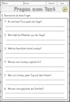 Vorschau - Arbeitsblätter - Sage – Die Loreley, Lesen und Verstehen Arbeitsblätter mit Lesetext, Fragen - Seite 3