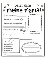 Vorschau - Arbeitsblätter - Muttertag Arbeitsblatt Grundschule (Klasse 1–4) | Vorlage zum Ausfüllen & Ausdrucken | PDF - Seite 1
