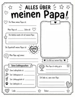 Vorschau - Arbeitsblätter - Vatertag Arbeitsblatt Grundschule (Klasse 1–4) Vorlage zum Ausfüllen & Ausdrucken | PDF - Seite 1