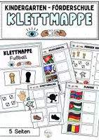 Vorschau - Stationenlernen - Kostenlose Klettmappe Fußball – Fördermaterial Kindergarten, Förderschule und in Klasse 1 - Deckblatt