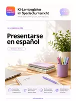 Vorschau - Arbeitsblätter - KI-Lernbegleiter Spanisch – Presentarse en español - Deckblatt