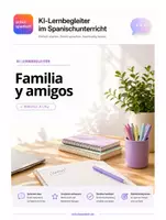 Vorschau - Arbeitsblätter - KI-Lernbegleiter Spanisch – Familia y amigos - Deckblatt