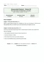 Vorschau - Arbeitsblätter - Klassenarbeit Deutsch Klasse 5/6: Reizwortgeschichte / Abenteuer (inkl. EWH) - Seite 1