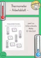 Vorschau - Arbeitsblätter - Wetter Arbeitsblatt kostenlos - Deckblatt