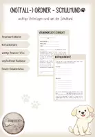 Vorschau - Lehrpläne/Lehrermaterial - Notfallordner, Einsatzdokumentation, wichtige Hinweise - Schulhund - Deckblatt