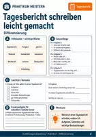 Vorschau - Arbeitsblätter - Tagesbericht schreiben leicht gemacht | Praktikum-Lernsituation mit Aufgaben & Differenzierung - Seite 3