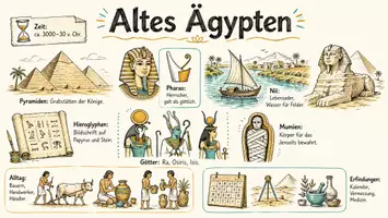 Vorschau - Arbeitsblätter - Lernposter + Arbeitsblätter zum Thema "Altes Ägypten" + Lösung & MP3 + Mindmap + Infografik - Seite 2