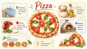 Vorschau - Arbeitsblätter - Arbeitsblatt "Pizza" + Onlineübung & MP3 + Infografik - Seite 2