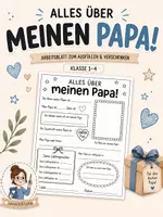 Vorschau - Arbeitsblätter - Vatertag Arbeitsblatt Grundschule (Klasse 1–4) Vorlage zum Ausfüllen & Ausdrucken | PDF - Deckblatt
