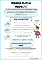 Vorschau - Arbeitsblätter - Relative Clauses which, who and that (Merk- und Übungsblätter) - Seite 1