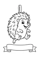 Vorschau - Mal- und Bastelvorlagen - Klassentier Girlande "Igel" für die Igelklasse, zum Ausmalen - Seite 2