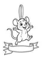 Vorschau - Mal- und Bastelvorlagen - Klassentier Girlande "Maus" für die Mausklasse, zum Ausmalen - Seite 2