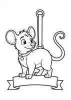 Vorschau - Mal- und Bastelvorlagen - Klassentier Girlande "Maus" für die Mausklasse, zum Ausmalen - Seite 3