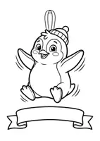Vorschau - Mal- und Bastelvorlagen - Klassentier Girlande "Pinguin" für die Pinguinklasse, zum Ausmalen - Seite 2