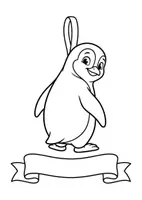 Vorschau - Mal- und Bastelvorlagen - Klassentier Girlande "Pinguin" für die Pinguinklasse, zum Ausmalen - Seite 3