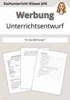 Vorschau - Stundenentwürfe - Unterrichtsentwurf Sachunterricht Werbung - Deckblatt