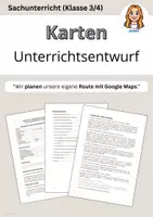 Vorschau - Stundenentwürfe - Unterrichtsentwurf Sachunterricht Karten (Google Maps) - Deckblatt