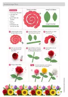 Vorschau - Mal- und Bastelvorlagen - Bastelvorlage Blumenstrauss Muttertag Geschenk Basteln - Seite 1