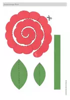 Vorschau - Mal- und Bastelvorlagen - Bastelvorlage Blumenstrauss Muttertag Geschenk Basteln - Seite 2