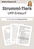 Vorschau - Stundenentwürfe - UPP-Entwurf Mathe Kombinatorik (Strummi-Tiere) - Deckblatt