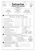 Vorschau - Arbeitsblätter - Satzarten - Arbeitsblätter und Test Klasse 3-4 - Seite 3