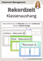 Vorschau - Spiele - Rekordzeit Aushang (Stille-Rekord, Aufräum-Rekord und Blanko-Vorlage) - Freebie - Seite 1