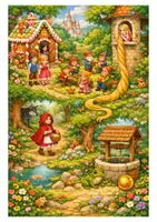 Vorschau - Arbeitsblätter - Wimmelbild zu Märchen - Gesprächsanlass - Seite 1