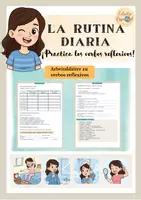 Vorschau - Arbeitsblätter - MI RUTINA DIARIA Y VERBOS REFLEXIVOS - Arbeitsblätter - Deckblatt