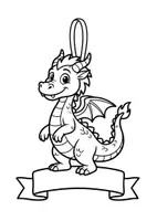 Vorschau - Mal- und Bastelvorlagen - Klassentier Girlande "Drache" für die Drachenklasse, zum Ausmalen - Seite 3