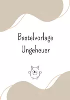 Vorschau - Mal- und Bastelvorlagen - Bastelvorlage Ungeheuer - Falten - Deckblatt