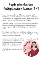Vorschau - Spiele - Kopfrechenkarten Multiplikation (kleines 1x1) - Deckblatt