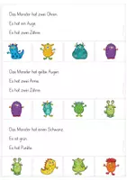Vorschau - Arbeitsblätter - Genaues Lesen - "Monster" - Seite 3