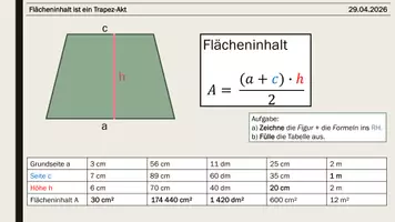 Vorschau - Arbeitsblätter - Flächeninhalt ist ein Trapez-Akt - Seite 3