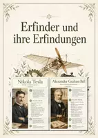 Vorschau - Poster - Lernkarte – Erfinder und ihre Erfindungen – Geschichte – Erfindungen und technischer Fortschritt 7. Klasse - Deckblatt