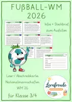 Vorschau - Stationenlernen - Wissenskarteien zur WM 2026 für Klasse 3/4 - Seite 1