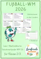 Vorschau - Arbeitsblätter - Länderkartei - Teilnehmerländer WM 2026 für Klasse 2/3 - Deckblatt