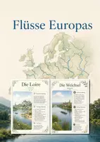 Vorschau - Poster - Lernkarte – Flüsse Europas – Geografie – Gewässer und Landschaften 7. Klasse - Deckblatt