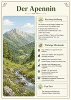 Vorschau - Poster - Lernkarte – Gebirge Europas – Geografie – Landschaften Europas 7. Klasse - Seite 3