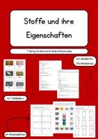 Vorschau - Arbeitsblätter - Stoffe und ihre Eigenschaften, komplette Unterrichtseinheit - Deckblatt