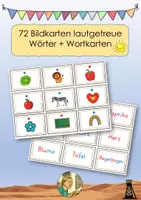 Vorschau - Spiele - Bildkarten lautgetreue Wörter mit Wortkarten - Deckblatt