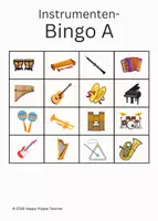 Vorschau - Spiele - Instrumenten-Bingo, Spiel für Musikinstrumente - Seite 1